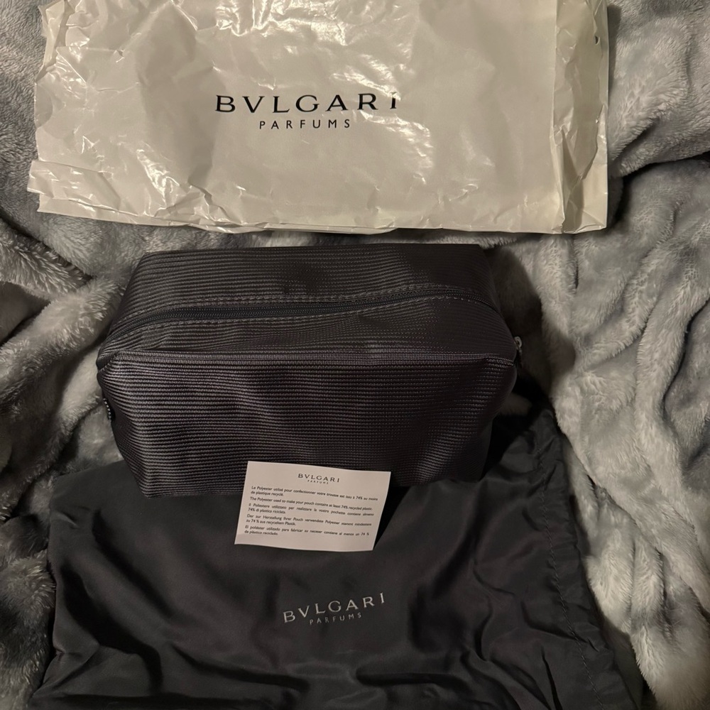 Bulgari Black Textured Pouch - Picture 5 of 7